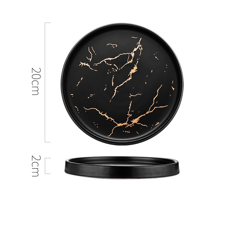 Nordic Marble Ceramic Plate
