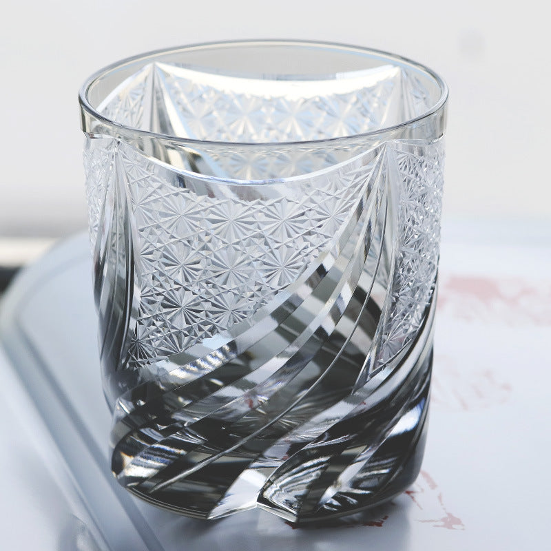 Hand Carved Whiskey Crystal Glass