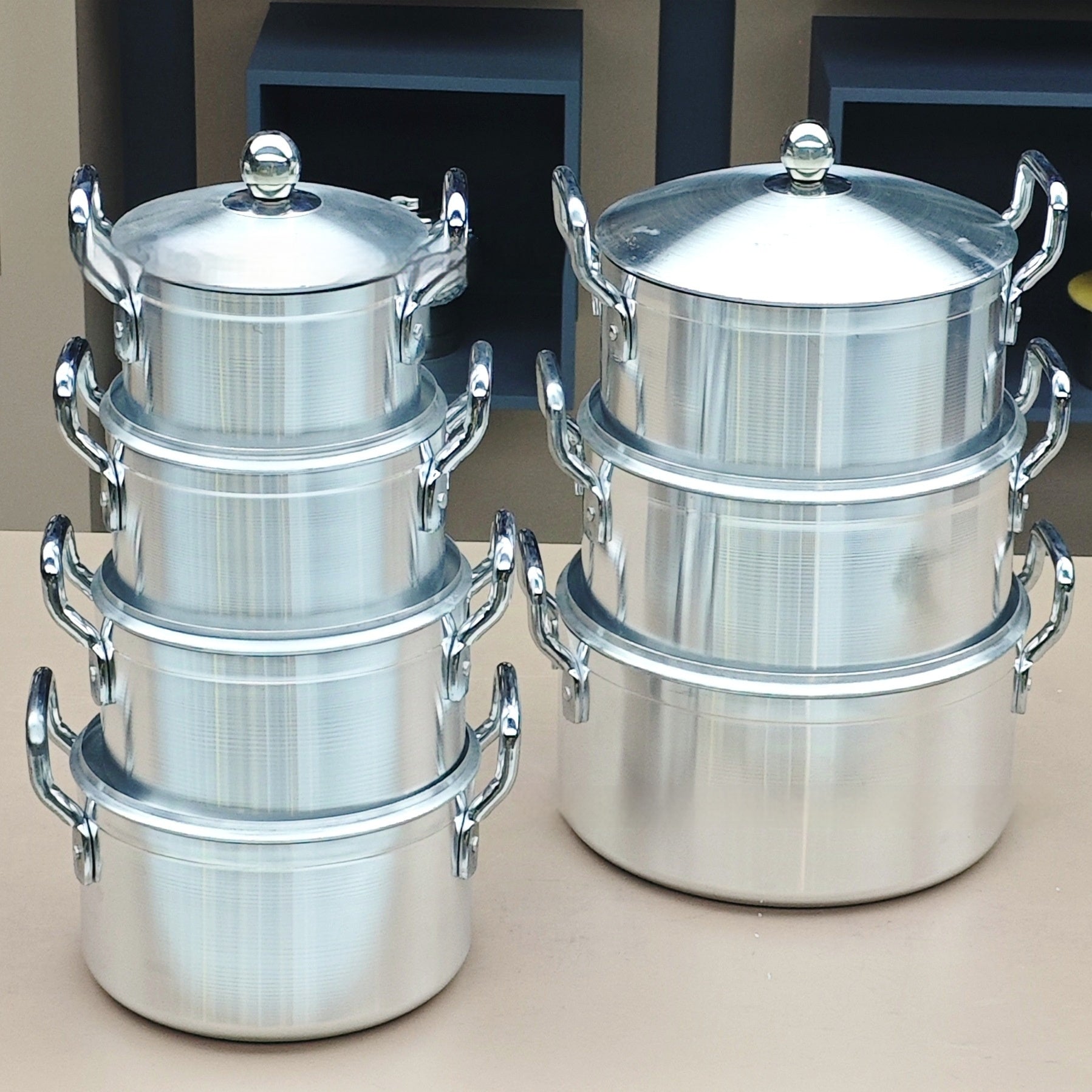 7-piece Kitchen Pot Set Aluminum Pot Suit