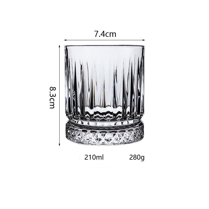 Striped Whisky Crystal Glass Cup