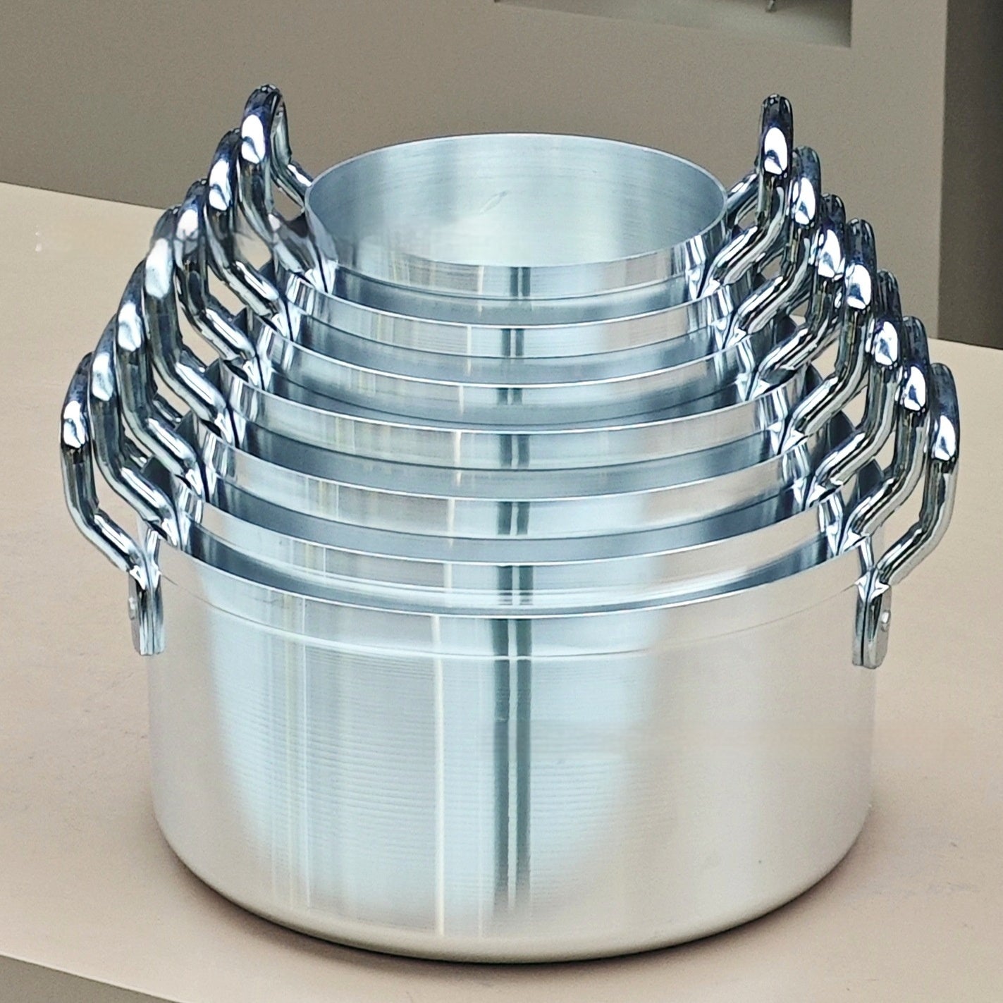 7-piece Kitchen Pot Set Aluminum Pot Suit