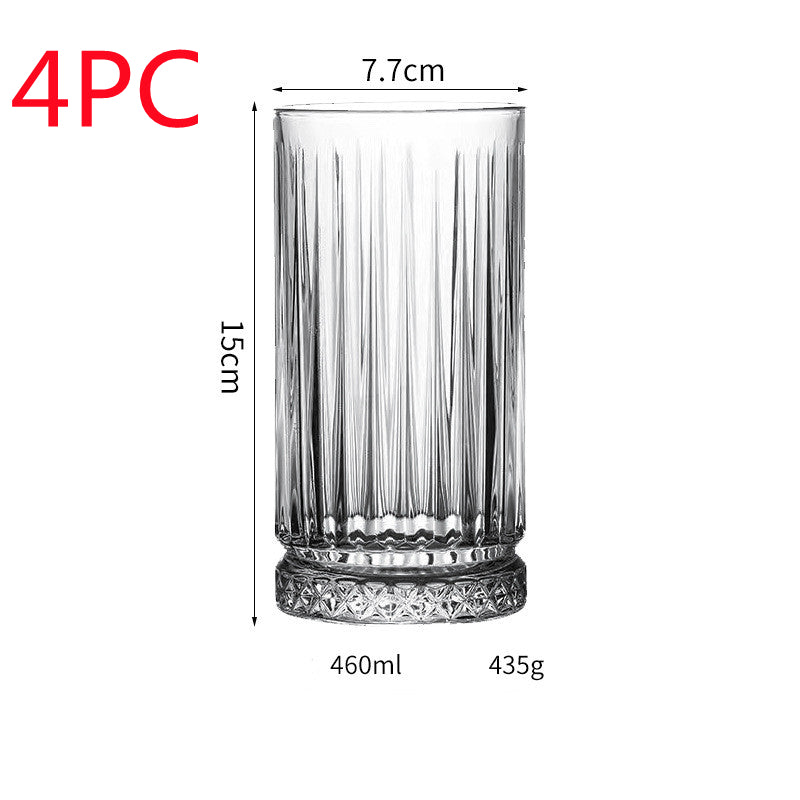 Striped Whisky Crystal Glass Cup