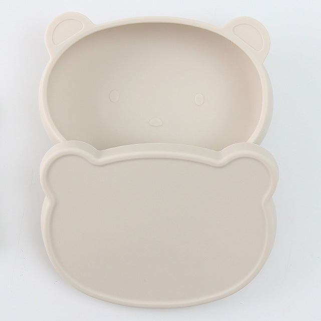 Baby Silicone Cartoon Bear Can Be Boiled Sterilized Anti-fall Cute Tableware