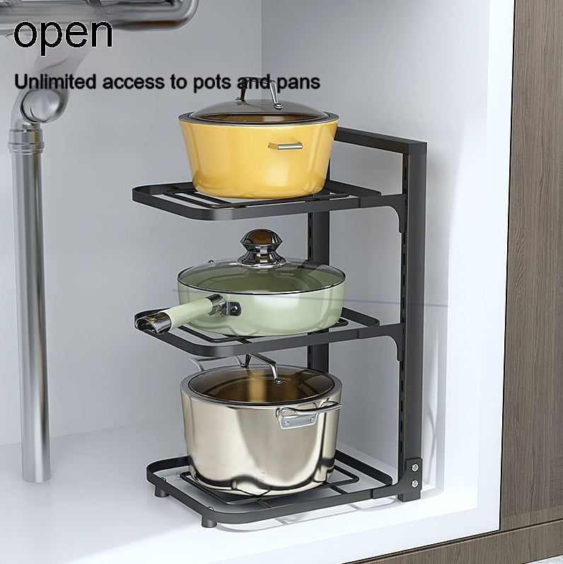 Kitchen Stainless Steel Storage Pot Rack