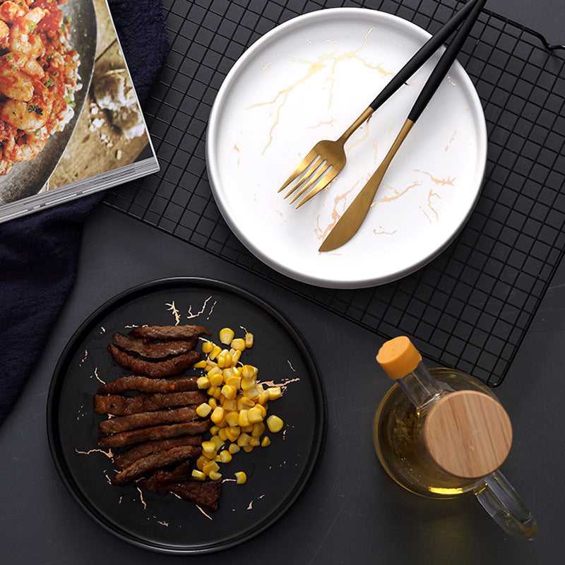 Nordic Marble Ceramic Plate