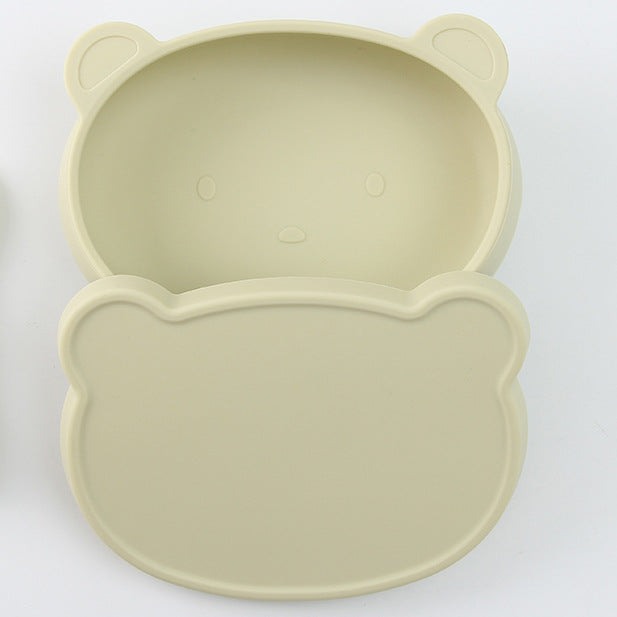Baby Silicone Cartoon Bear Can Be Boiled Sterilized Anti-fall Cute Tableware