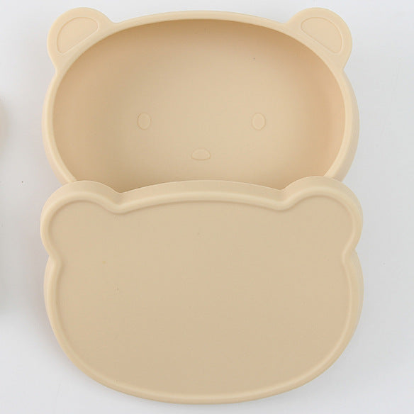 Baby Silicone Cartoon Bear Can Be Boiled Sterilized Anti-fall Cute Tableware