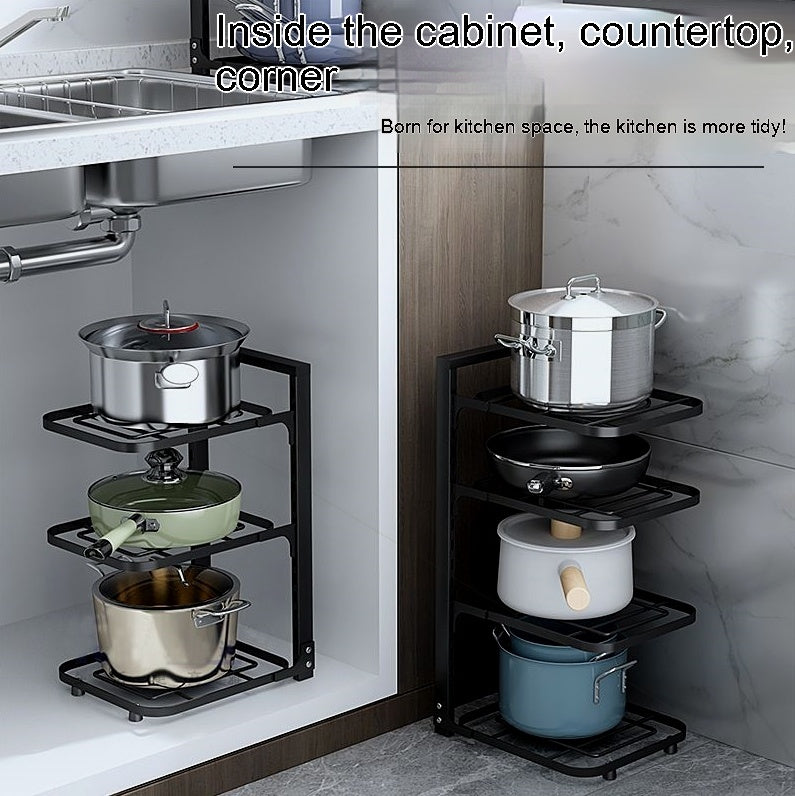 Kitchen Stainless Steel Storage Pot Rack