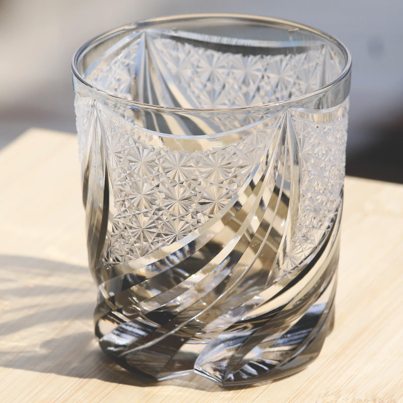 Hand Carved Whiskey Crystal Glass